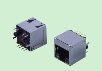 RV006C-1 RJ45 立式带弹带灯B3.88