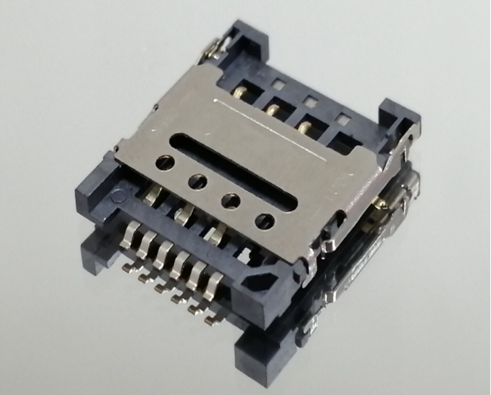 MICRO SIM卡座 CARD 掀盖式 6PIN H=1.80 16.35+14. 90+1. 8